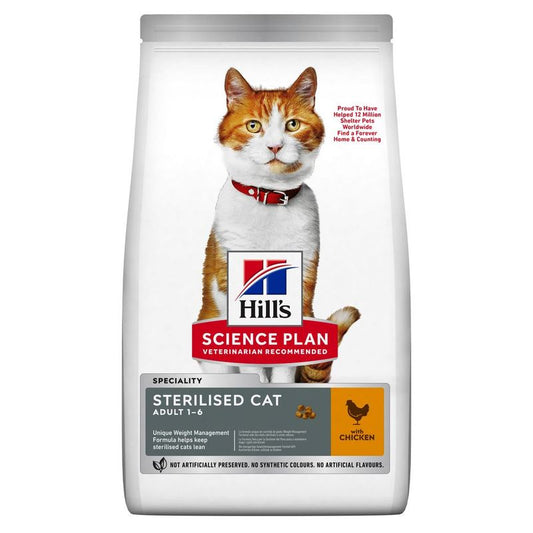 Ração para Gatos Hills Science Plan Sterilised Cat Adult with Chicken | 15 kg