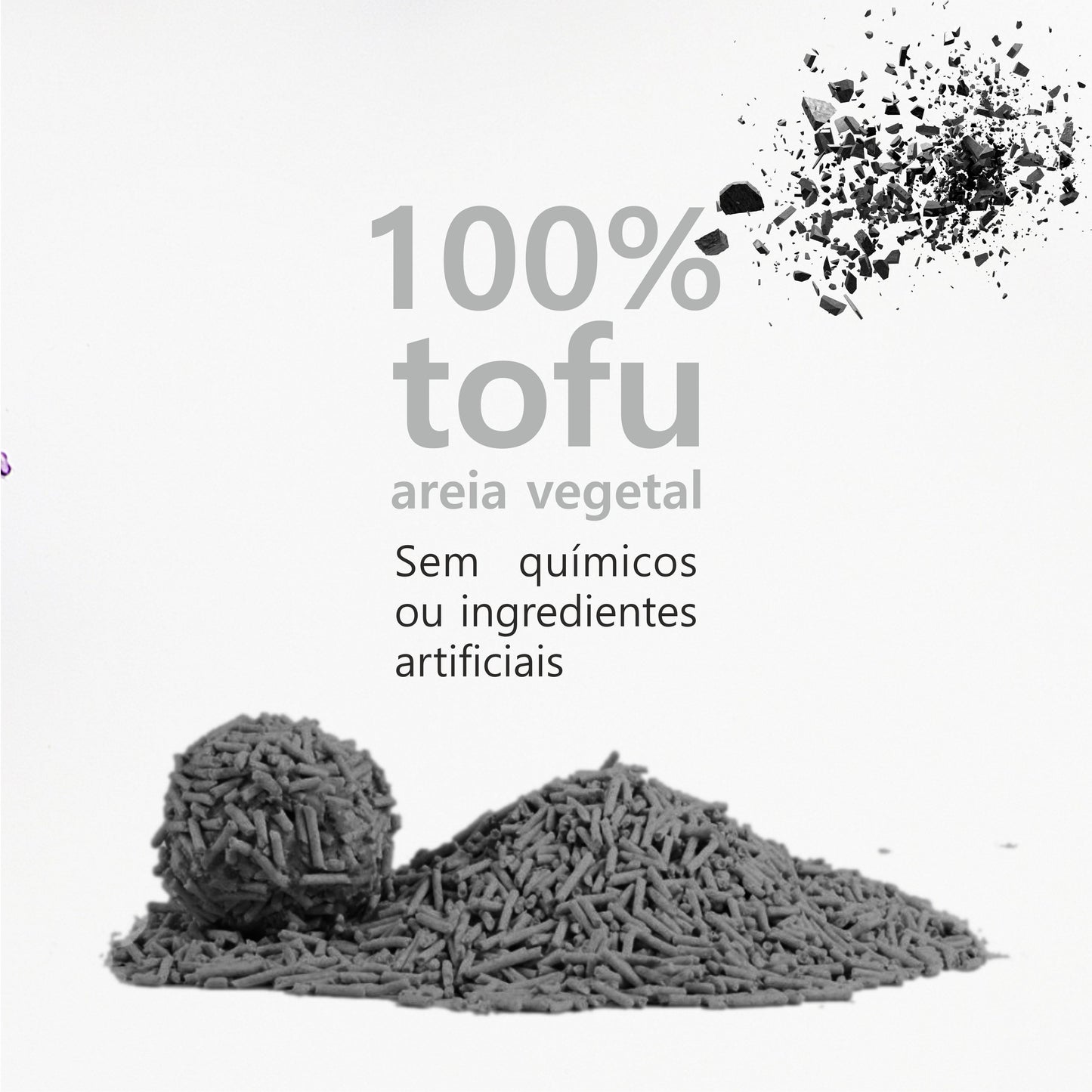 HAPPY MEOW AREIA TOFU AGLOMERANTE PARA GATO Carvão Ativado 2mm 6l